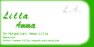 lilla amma business card